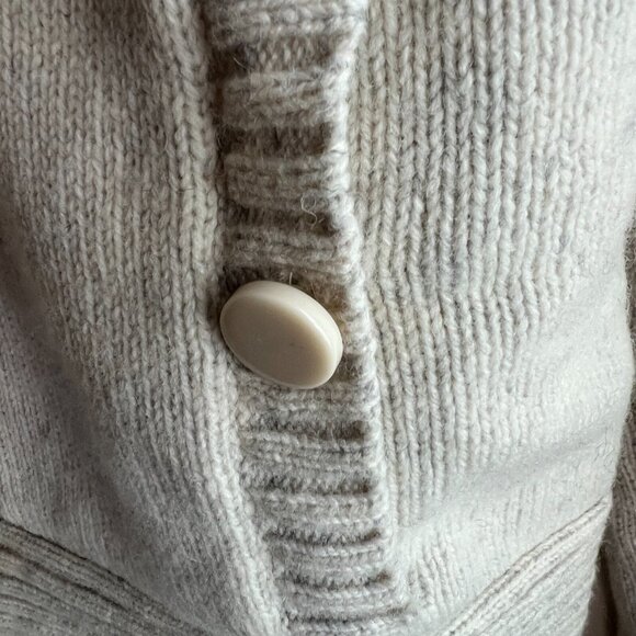 Gap Wool Cardigan with Boucle Collar - Womens Medium - Picture 4 of 8